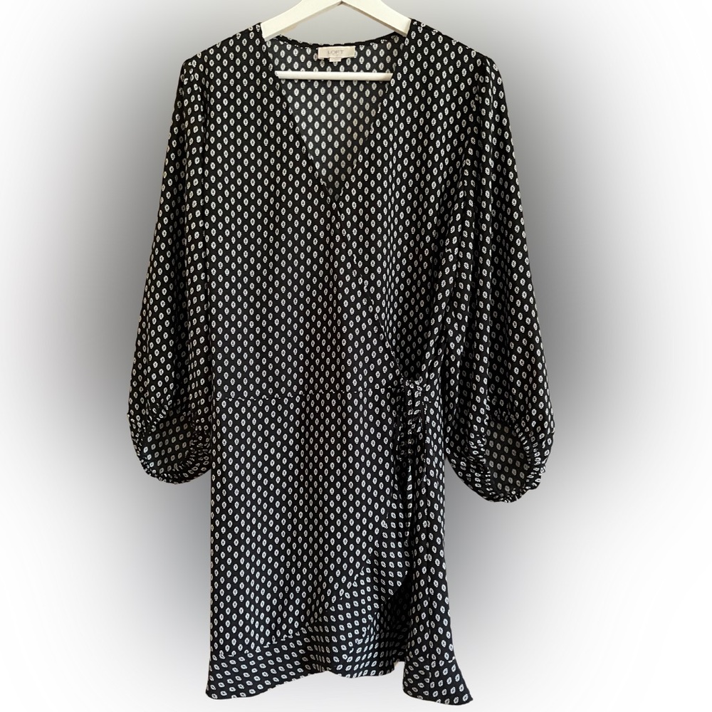Ann Taylor Loft Black and White Skort Dress - Size 14